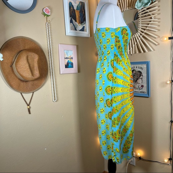 FUNKY PEOPLE | Boho Hippie Colorful Mandela MIDI Dress - Women’s Large - Picture 5 of 8